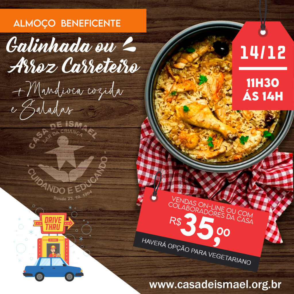 Almoço Beneficente Galinhada ou Arroz Carreteiro